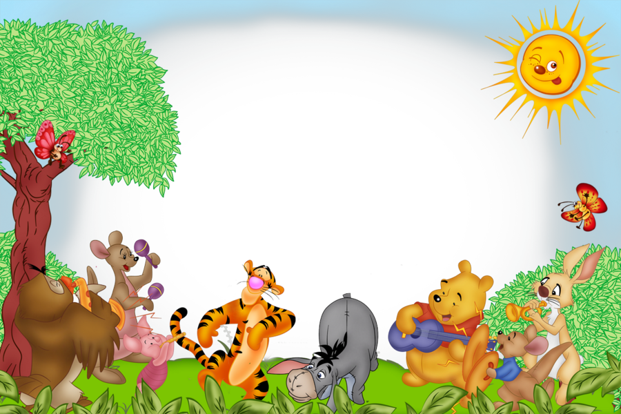 Winnie Pooh Marco Png Clipart Winnie The Pooh Eeyore - Marcos De Winnie Pooh (900x600), Png Download