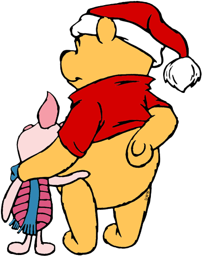 Winnie The Pooh Christmas Clip Art Disney Clip Art - Winnie The Pooh And Piglet Christmas (397x510), Png Download