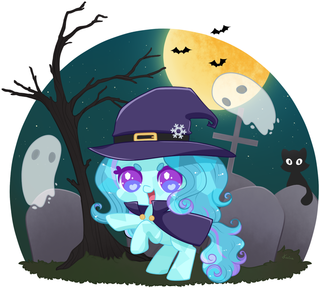 Exceru-karina, Crystal Pony, Ghost, Gravestone, Halloween, - Cartoon (1107x1024), Png Download