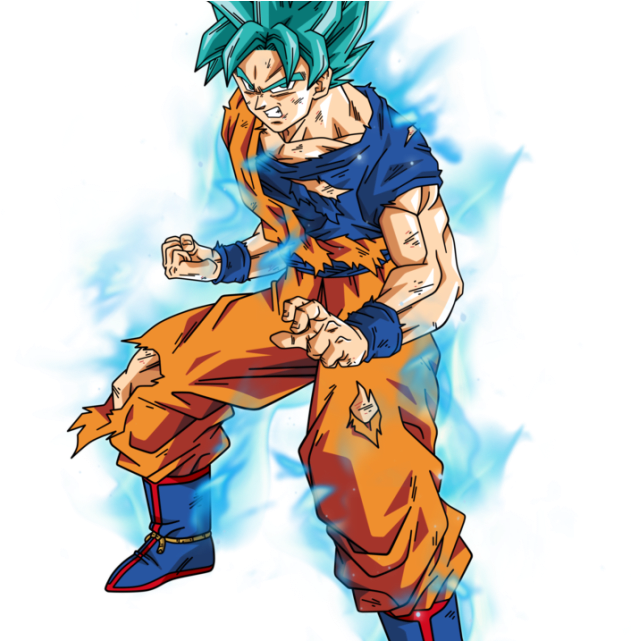 Ssb Goku - Goku Ssj Blue Herido (640x640), Png Download