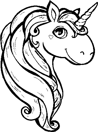 Dibujo De Un Unicornio Para Colorear - Dibujos Unicornios Para Pintar (600x470), Png Download