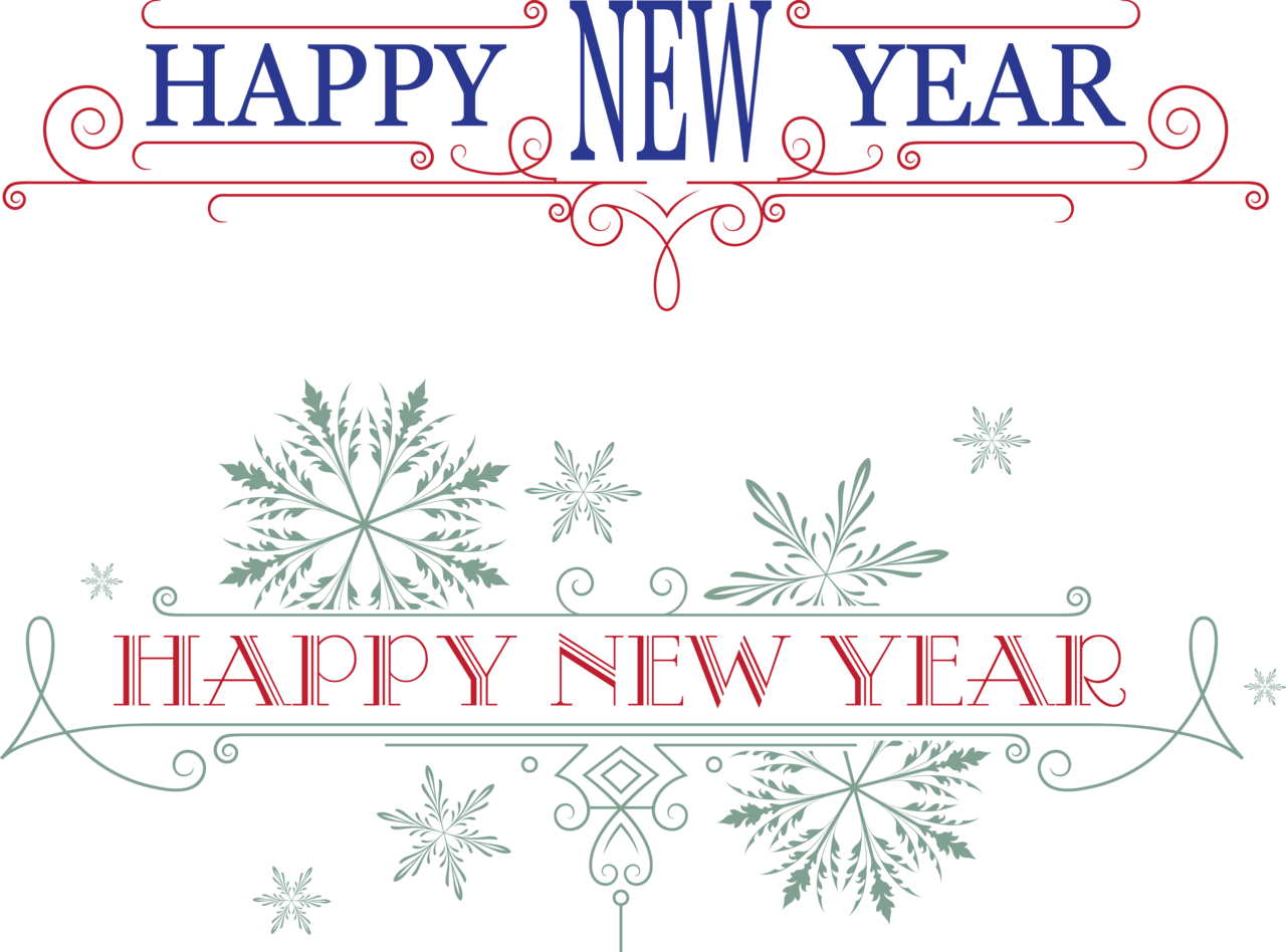 Надпись Happy New Year Png - New Year (1280x948), Png Download