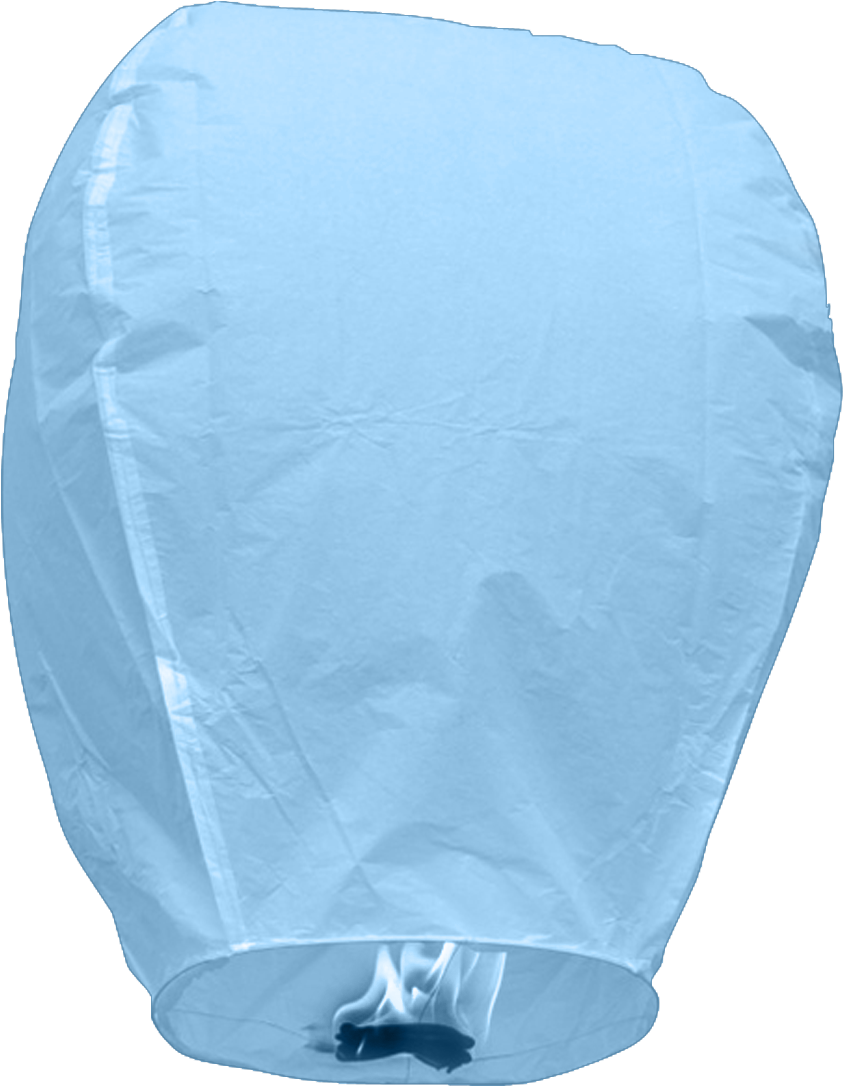 Download Hd Baby Blue Sky Lanterns Solid Pack Sb Sky Lantern White Chinese Paper Wishing Candle Set Transparent Png Image Nicepng Com