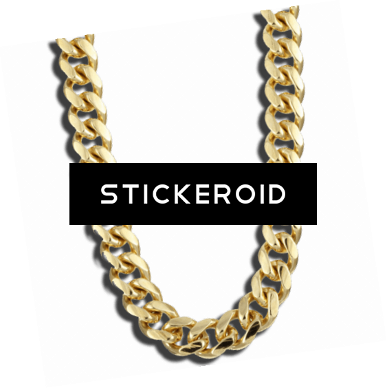 Chain Gold Large - Collier Thug Life Png (563x564), Png Download