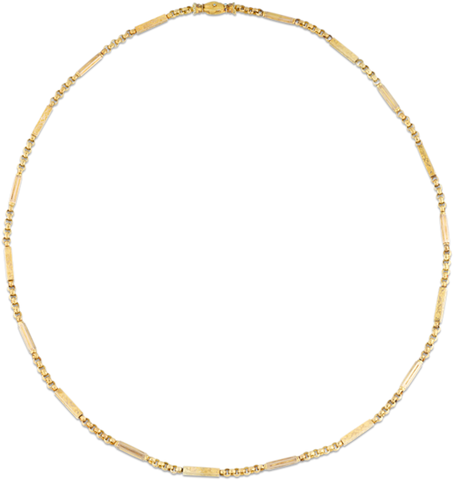 Georgian Gold Chain Necklace - Necklace (1351x1080), Png Download