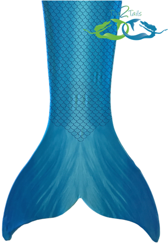 Catalina Sea Blue Mermaid Tail Real Mermaid Shape - Blue (400x534), Png Download