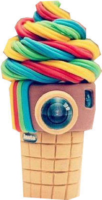 Instagram Ice Cream Png By Selenagomezrulez - Instagram Ice Cream Cone (403x403), Png Download