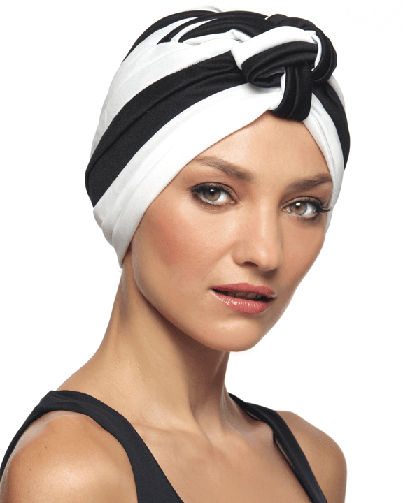 Revlon Striped Poly Turban - Turban (576x720), Png Download
