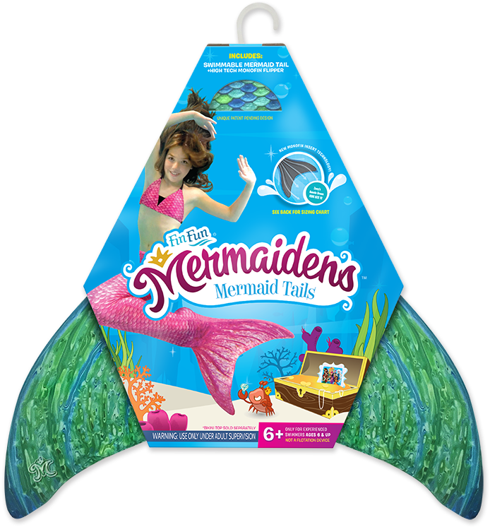We Now Sell Fin Fun Mermaid Tails - Mermaid Tail Packaging (720x829), Png Download