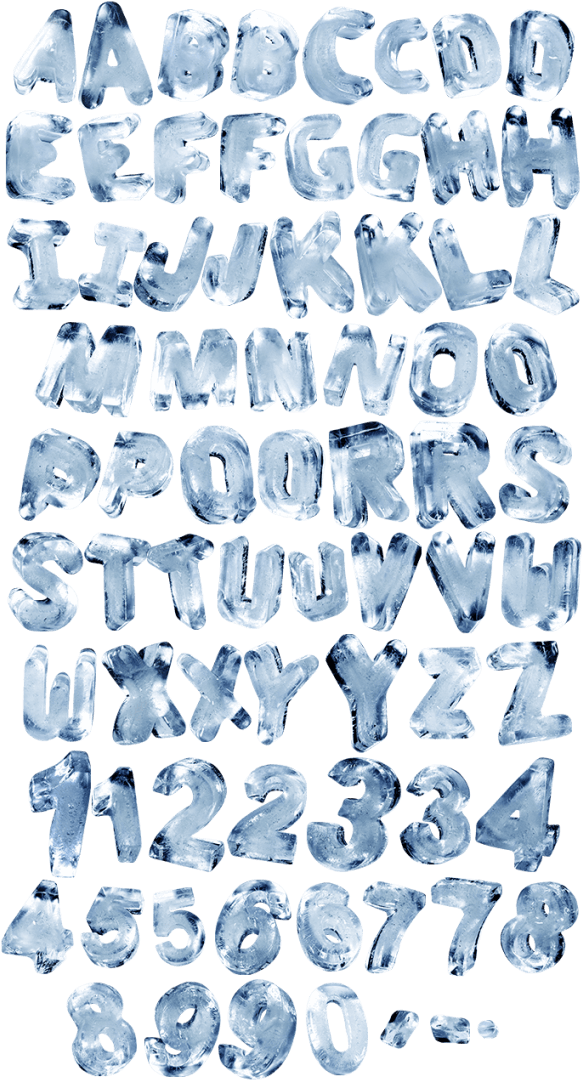 Ice Rotation Font - Ice Font Png (595x1095), Png Download