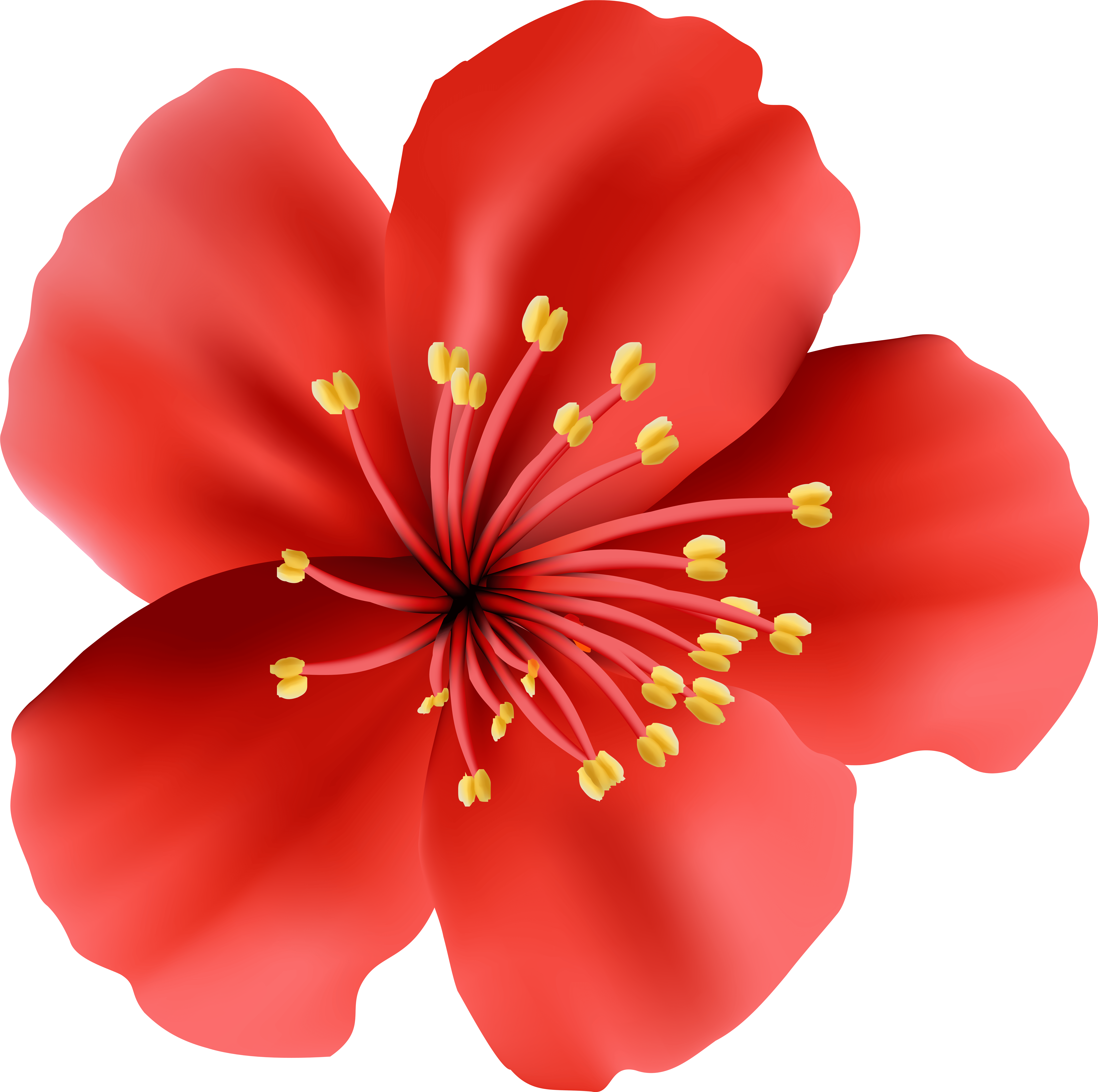 Red Flower Clip Art Image Gallery Yopriceville High (8000x7960), Png Download