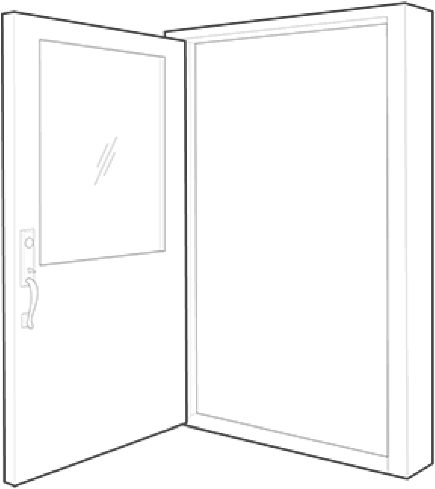 Download HD Single Swing Doors Drawing Doors Transparent PNG Image
