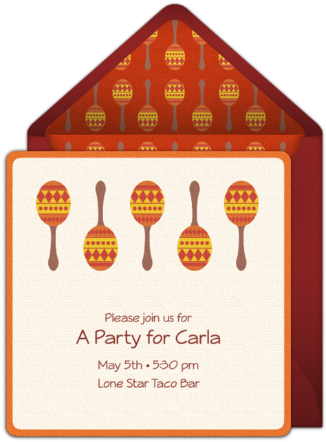 Maracas Online Invitation - Party (650x650), Png Download