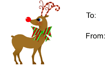Reindeer Gift Tag - Printable Christmas Tags Reindeer (501x286), Png Download