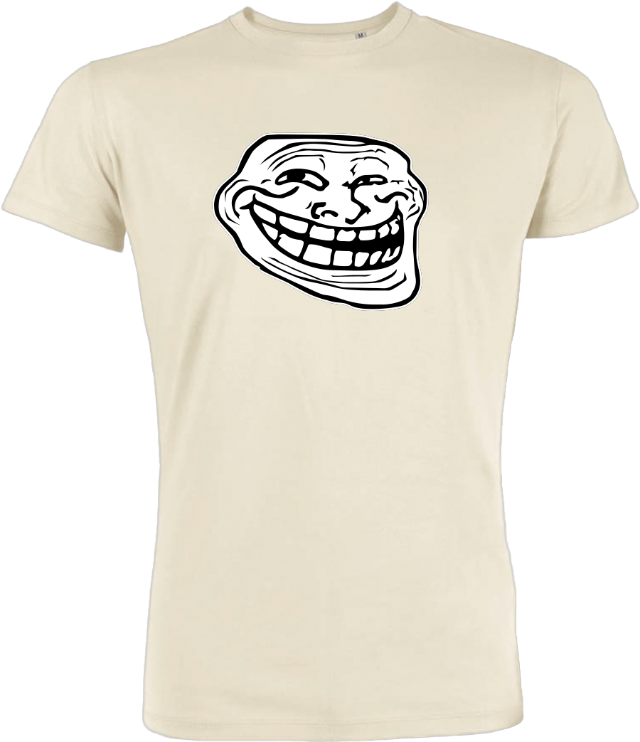 Trollface T Shirt Stanley T Shirt Beige (1044x1044), Png Download