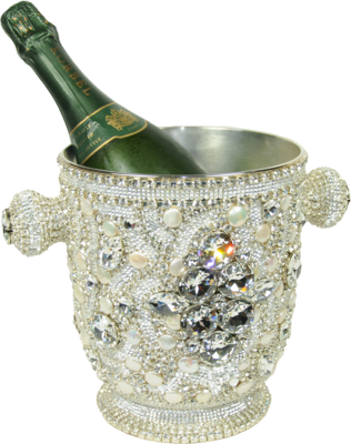 Swarovski Crystal Champagne Bucket - Crystal Champagne Png (316x400), Png Download