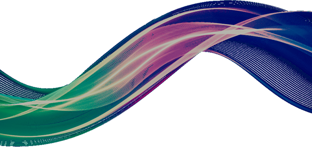 Sect1-wave - Electric Blue (640x302), Png Download