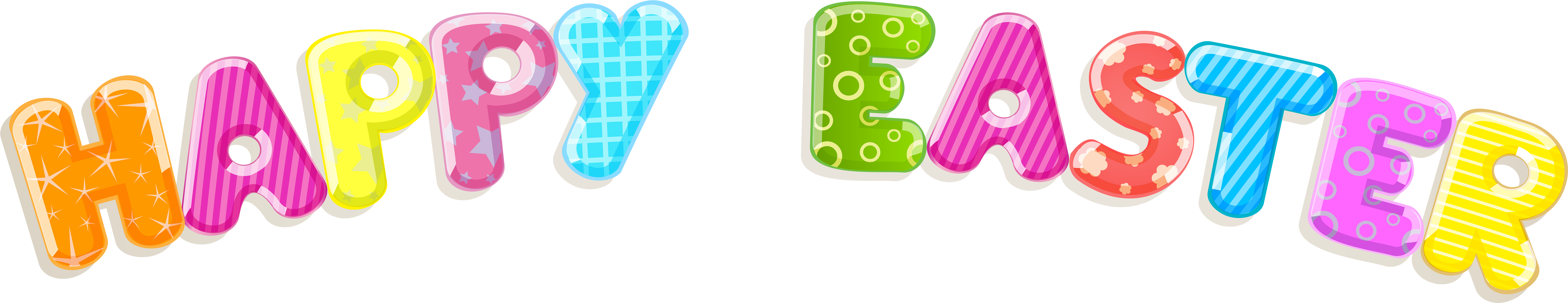 Free Clip Art Happy Easter (8000x1603), Png Download