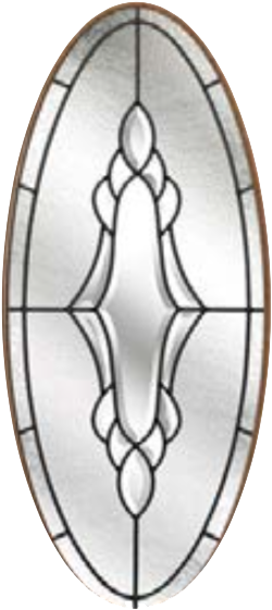 Andaman - Mp Doors 36 In. X 80 In. Andaman Classic 3/4 Oval Lite (385x640), Png Download