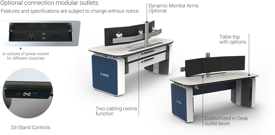 Sit-stand Console Desk - Computer Desk (1120x571), Png Download