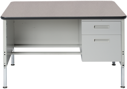 Artcobell Single Pedestal Teacher Desk - Teacher (547x418), Png Download