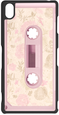 Retro Vintage Floral Pastel Pink Cassette Tape Hard - Interestprint Designed Laptop Shoulder Bag Retro Vintage (500x500), Png Download