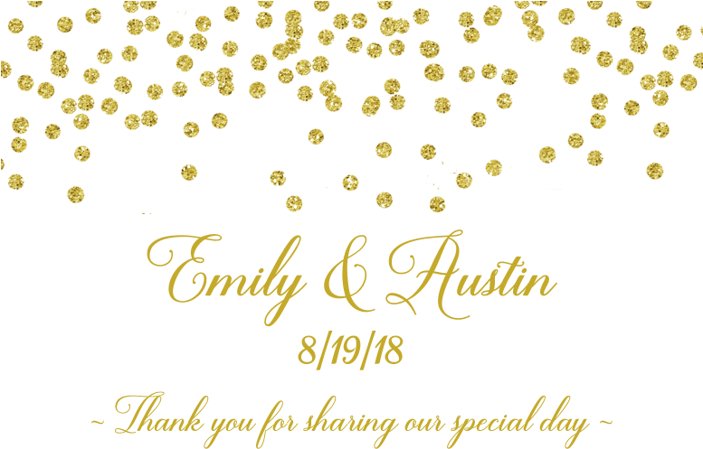 Gold Confetti - Wedding (776x518), Png Download