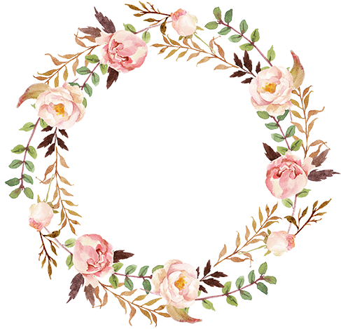 Floral Wreath Png Download - Flower Wreath Png (500x493), Png Download