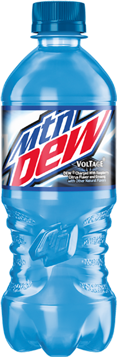 Mountain Dew Blue Voltage 24/ 20 Oz - Mountain Dew Voltage 20 Oz (300x700), Png Download