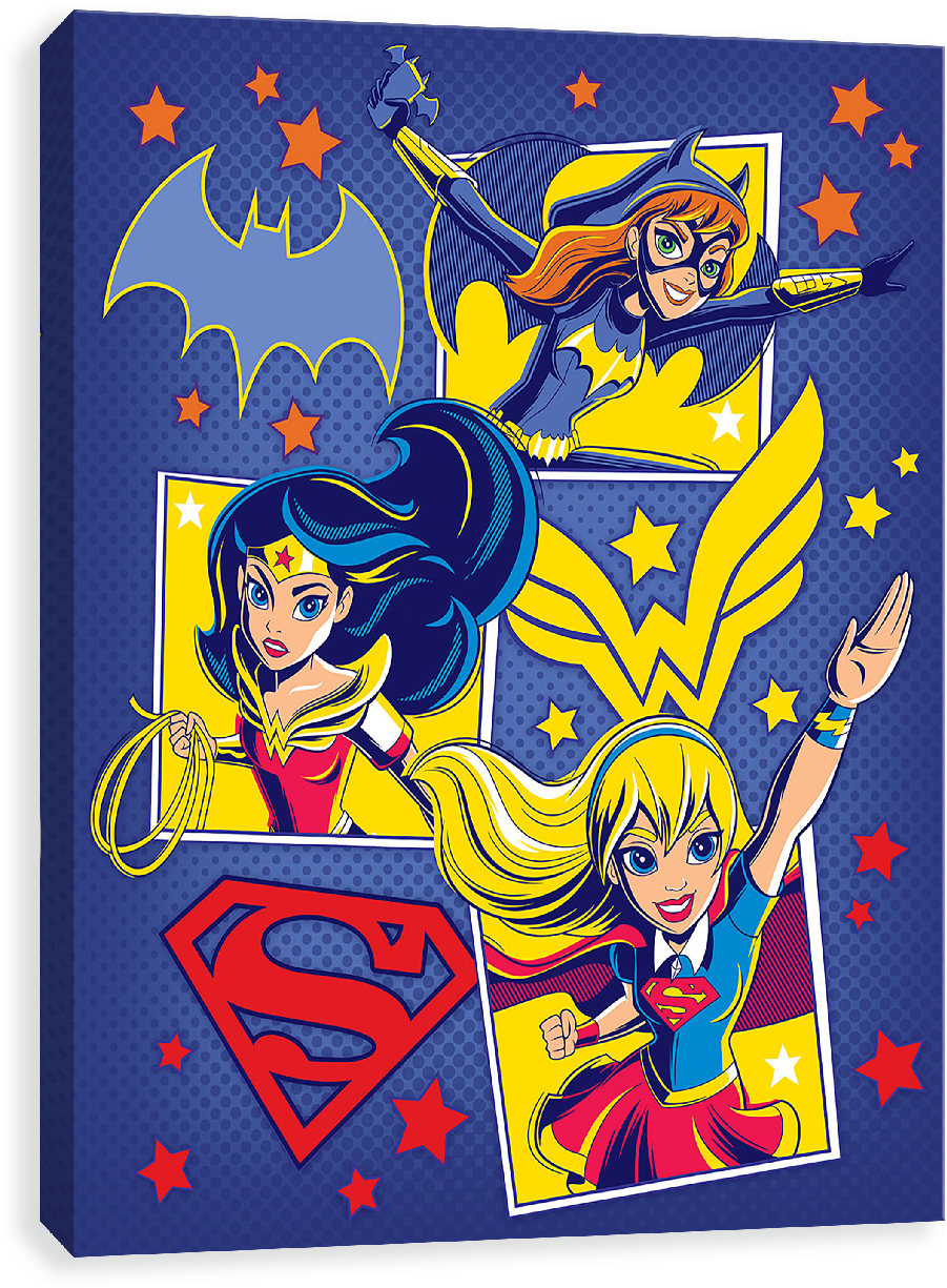 Batgirl, Wonder Woman, Supergirl - Batgirl, Canvases By Entertainart - Batgirl, Wonder (1280x1280), Png Download