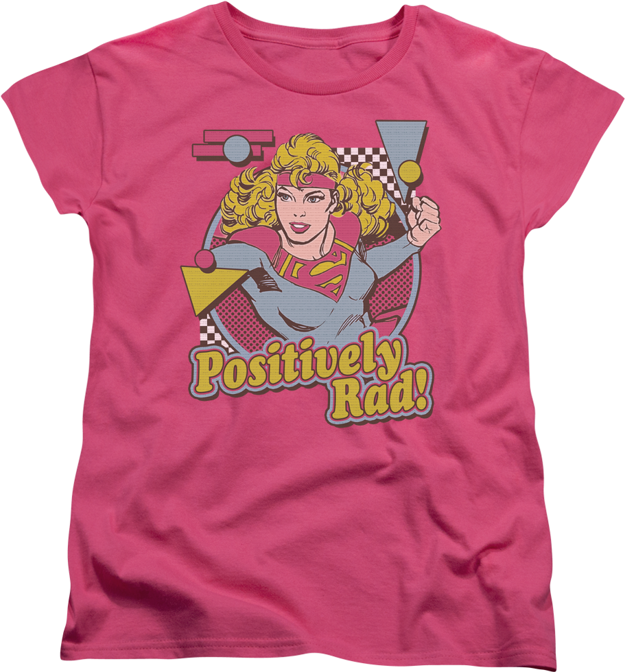 Dc Comics Supergirl Positively Rad Big Girls T-shirt (1000x1000), Png Download
