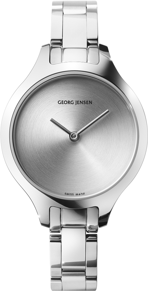 Georg Jensen Concave Watch With Stainless Steel Bracelet (1200x1200), Png Download