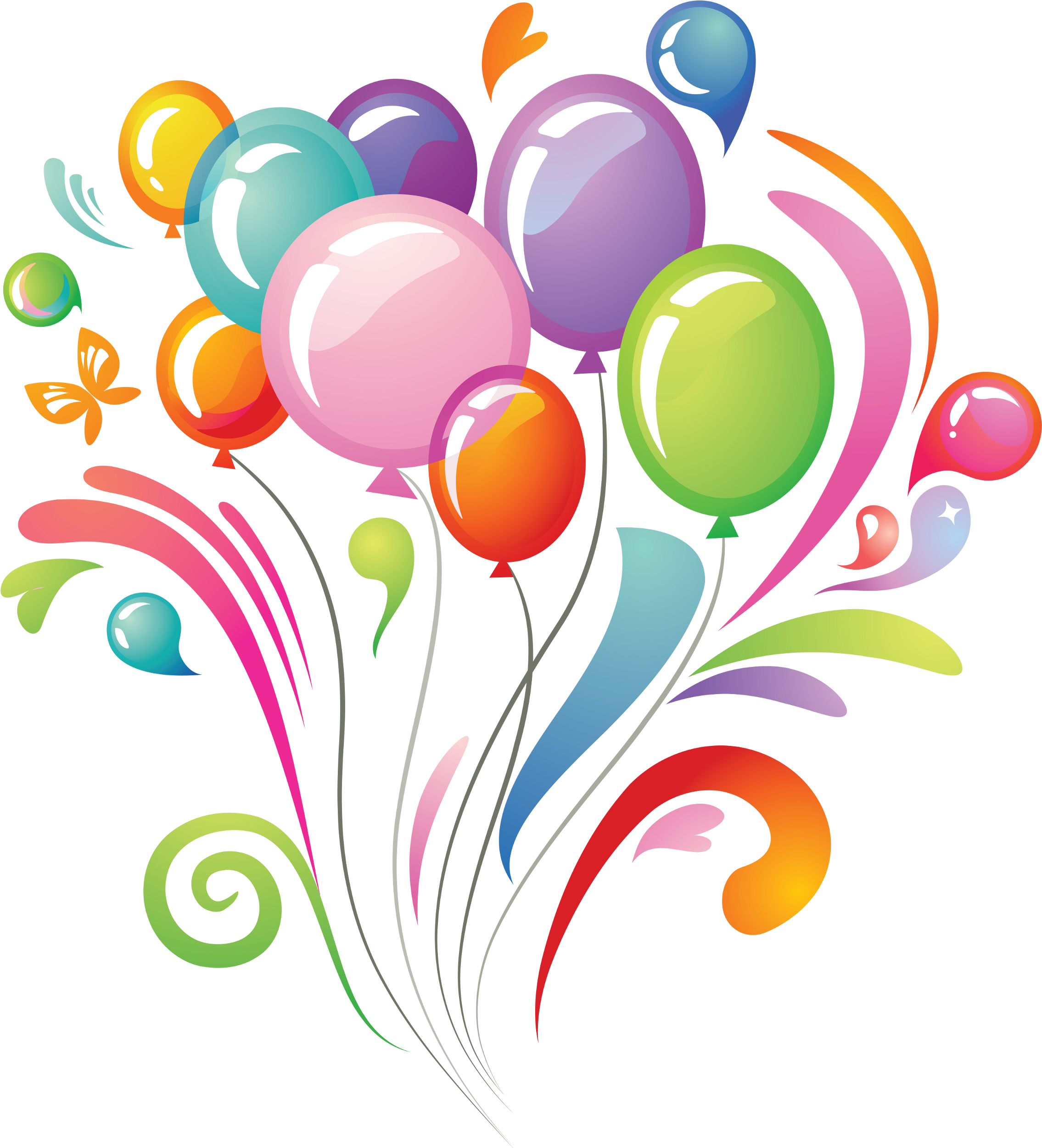 Gif Ballon De F Te - Festival Clipart (2281x2500), Png Download