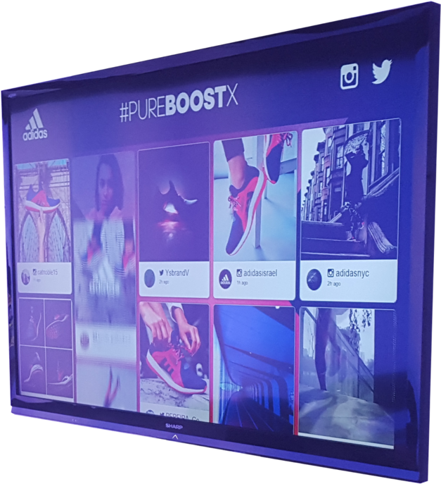 Social Wall - Live Social Wall (640x698), Png Download