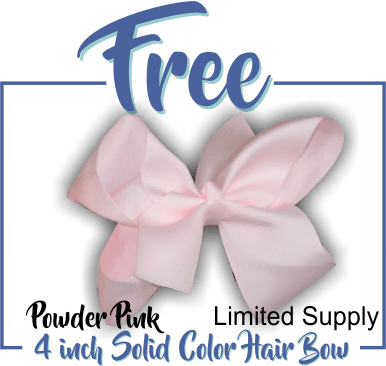 Free 4 Inch Powder Pink Bow Hair Bow, Hair Bows Bargainbows - Headband (386x366), Png Download