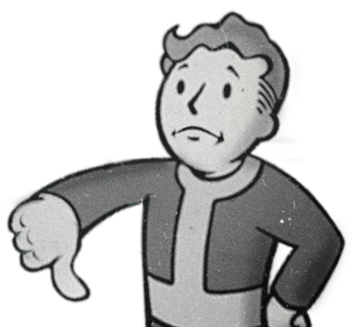 Thumbs Up Thumbs Down Png Download - Fallout Vault Boy Thumbs Down (534x467), Png Download