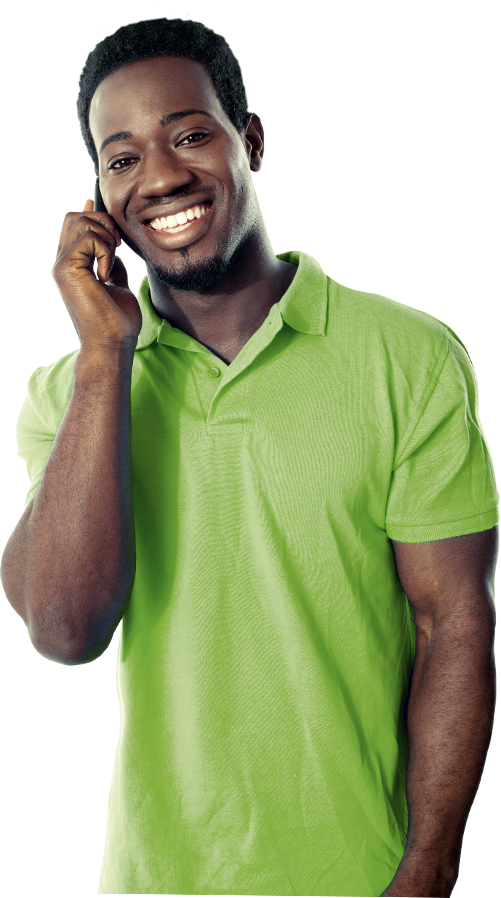 Black Guy Png Clip Art Free Library - Black Man Smiling Png (501x898), Png Download