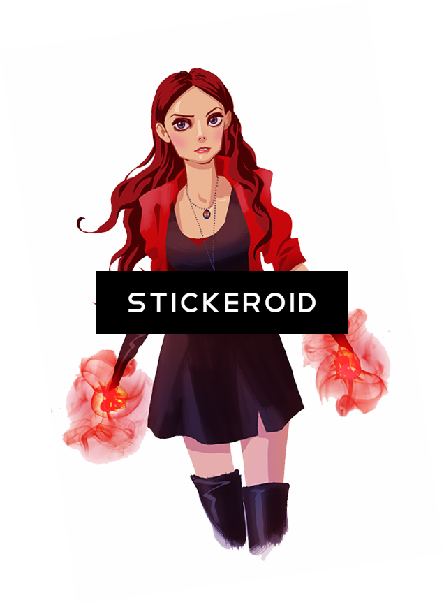 Scarlet Witch Hd - Girl (636x866), Png Download