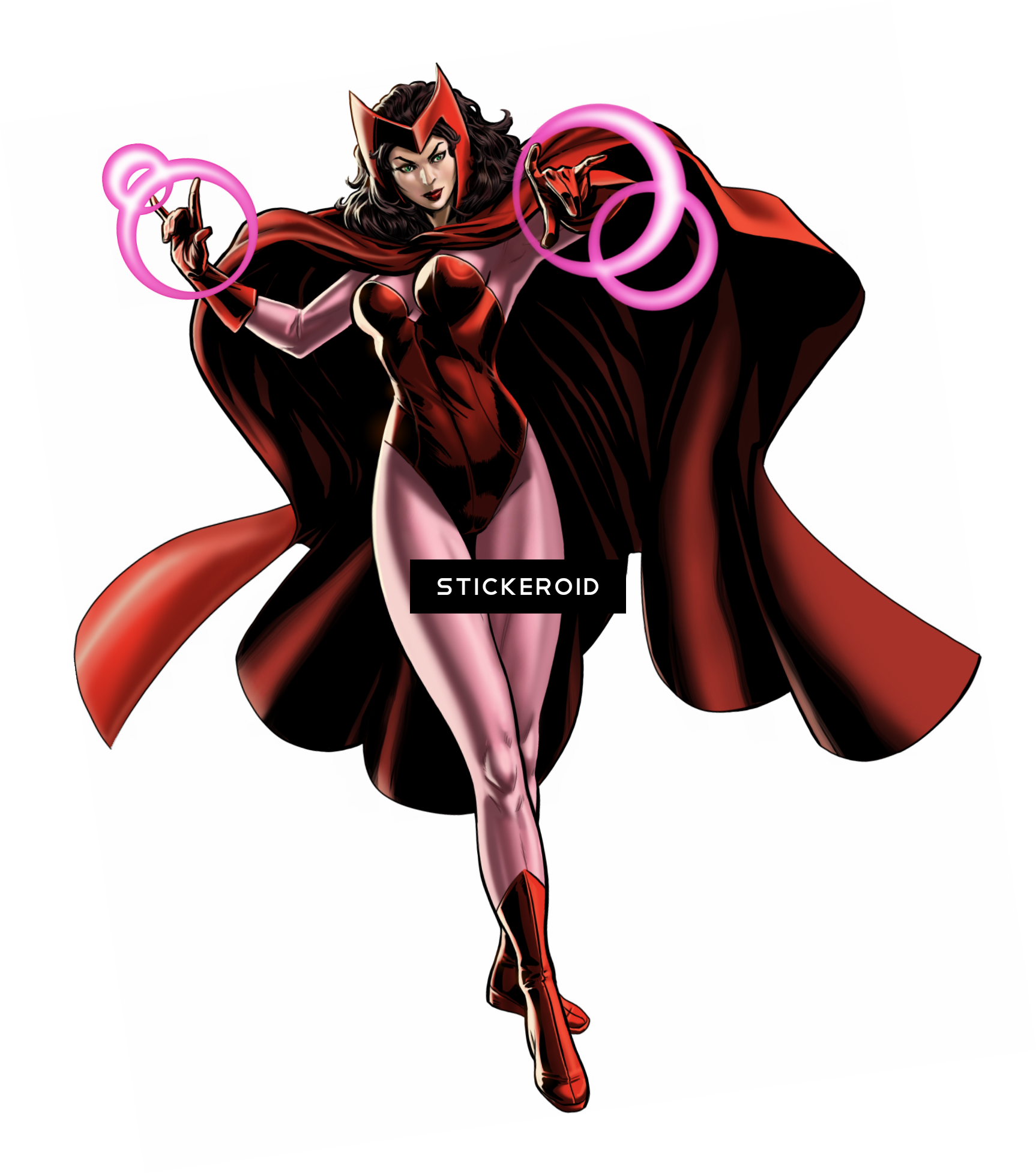 Scarlet Witch - Marvel Cinematic Girl Super Heroes (1726x1954), Png Download