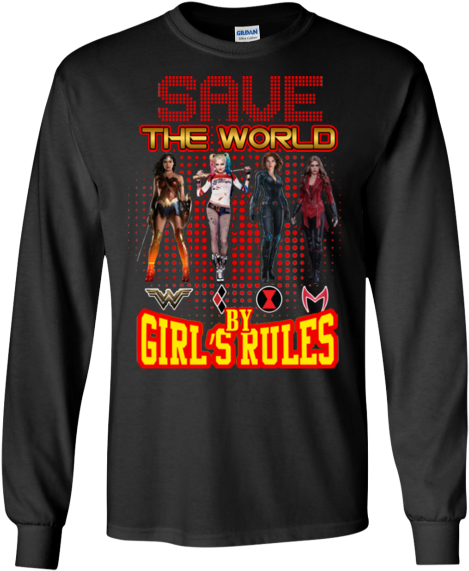 Girl Rules Wonder Woman Harley Quinn Black Widow Scarlet - All Gave Some Some Gave All 9-11-2001 16 Years Anniversary (1155x1155), Png Download