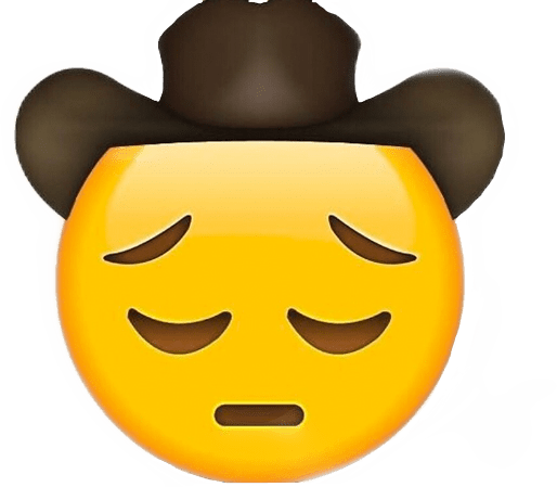 At The End Of Finals, Listen To This - Sad Emoji Cowboy Hat (514x449), Png Download
