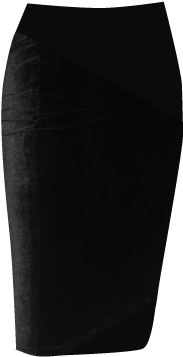 Pretty Disturbia Handmade Black Velvet Stretch Pencil - Nike Power Tech Half Tights (378x457), Png Download