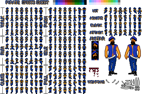 Nes Pirate Sprite Sheet 2 - Illustration (472x312), Png Download