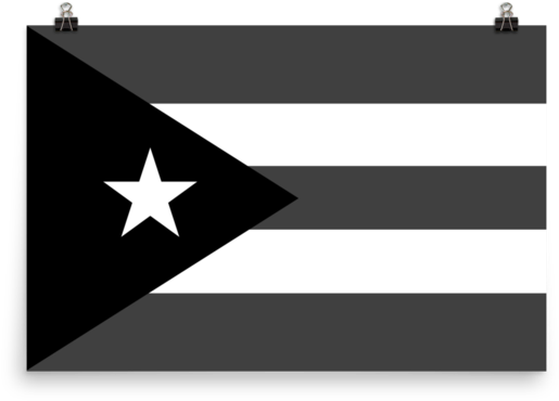 Wall Art Star - Black Puerto Rican Png (600x600), Png Download