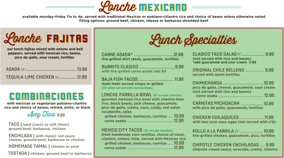 Ghmenu 2018 Lunch - Moctezuma's (1000x578), Png Download