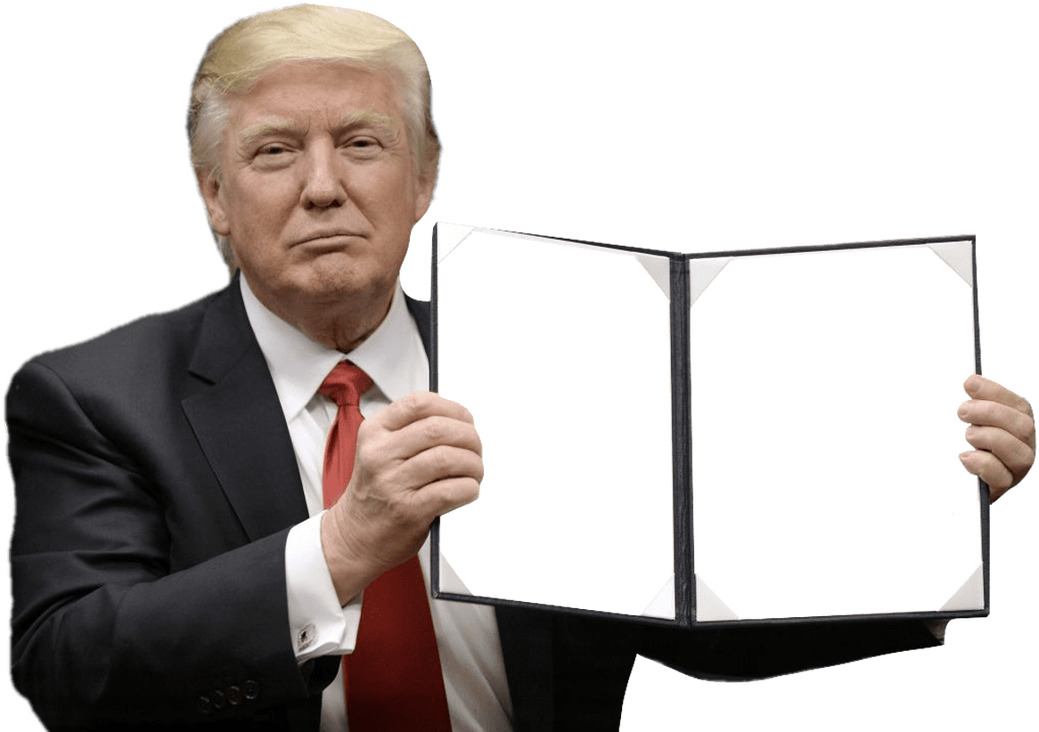 Trump Clipart Thumbs Up Transparent Png Stickpng - Trump Showing Book Meme (1368x855), Png Download