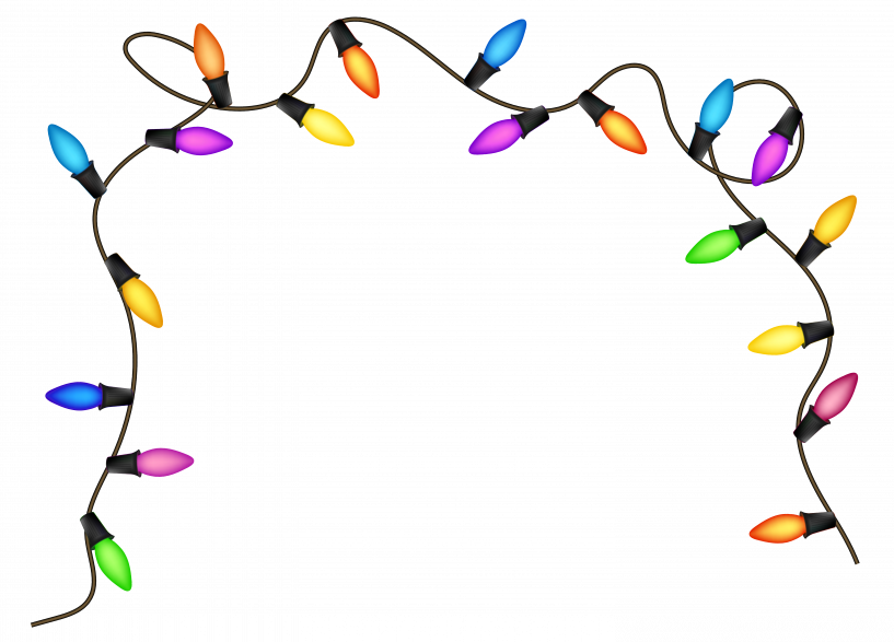 Christmas Lights Clipart Png Image High - Christmas Lights Png Transparent (817x587), Png Download