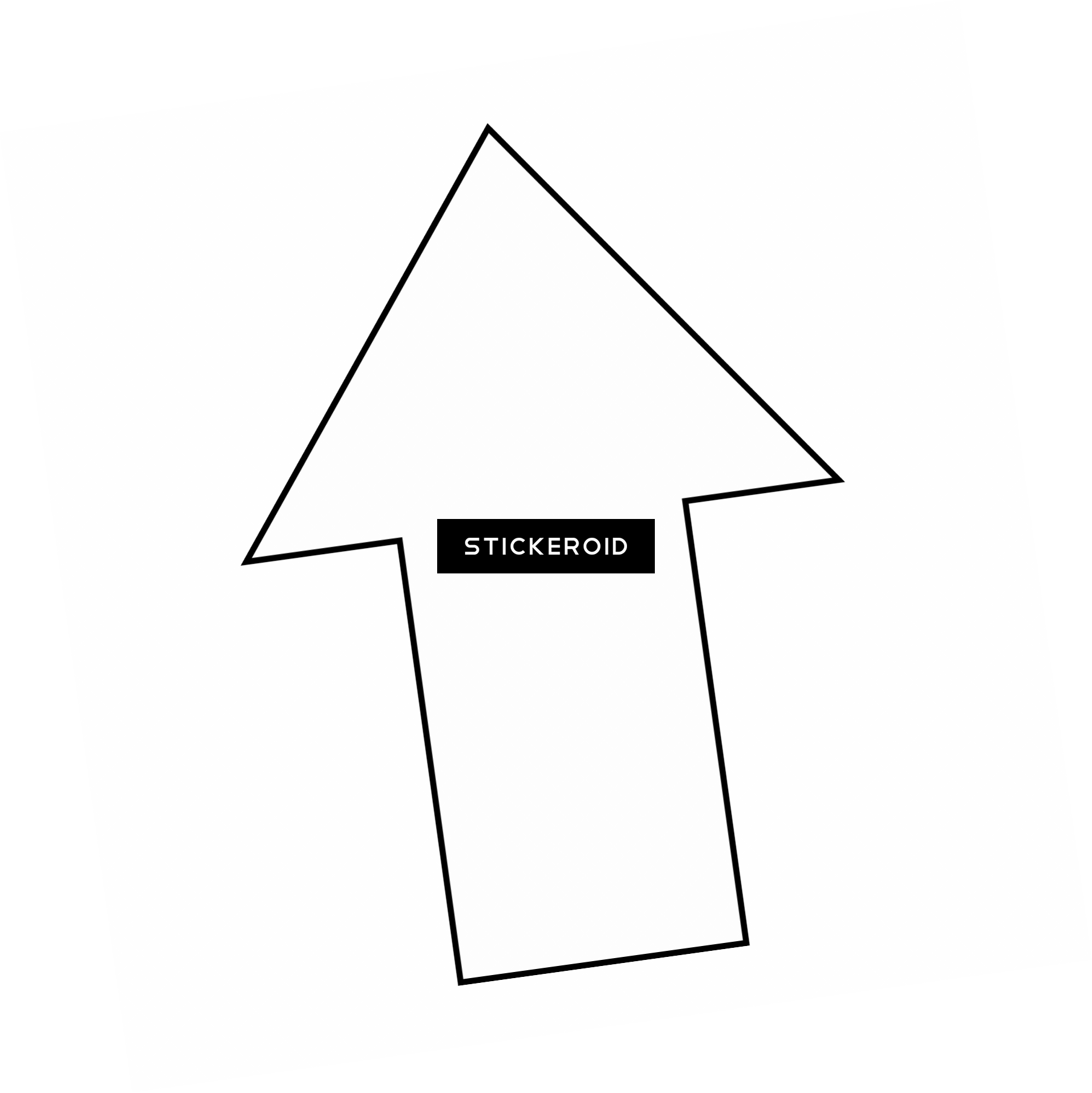 Curved White Arrow - Sign (1806x1807), Png Download