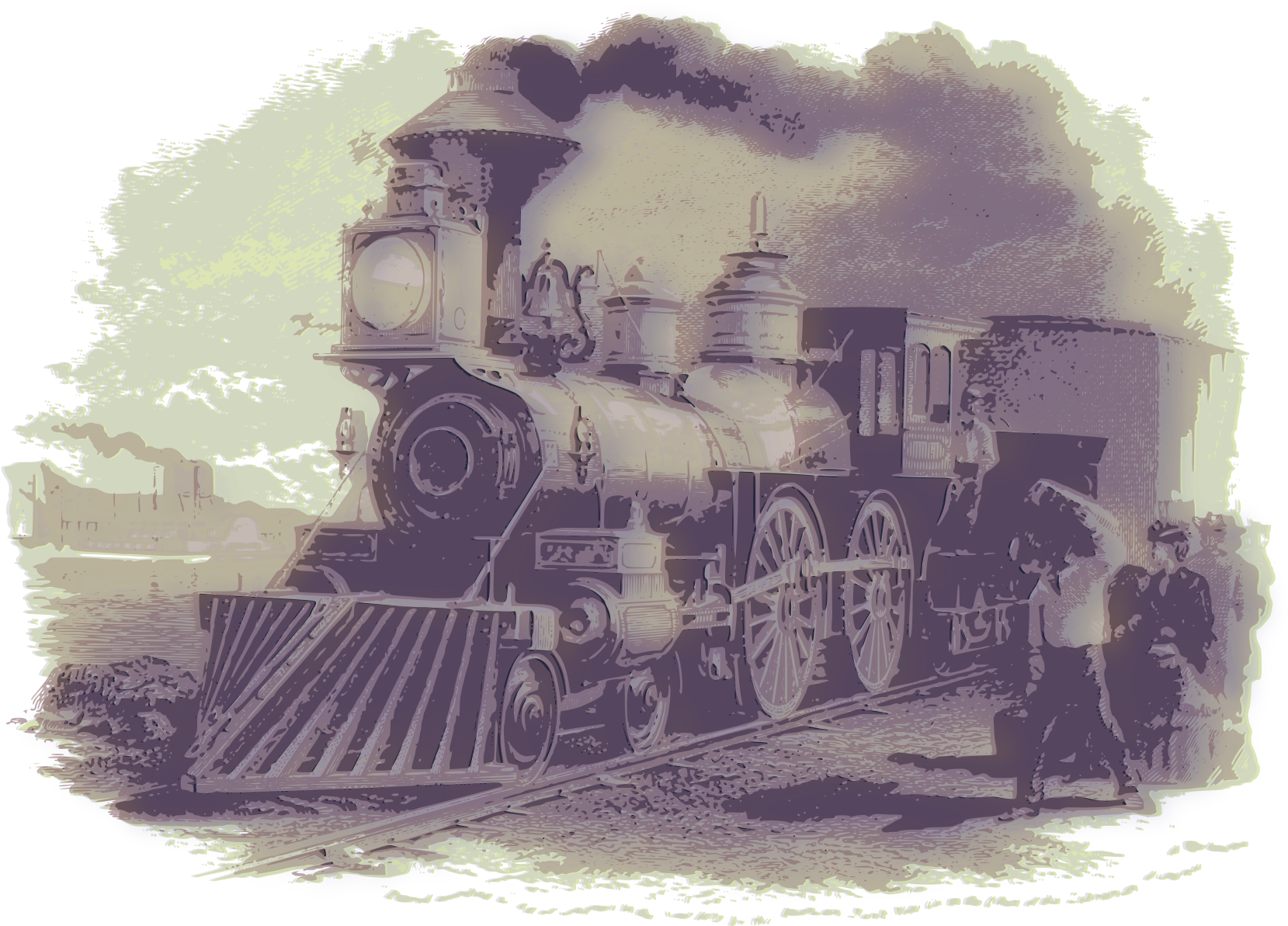 This Free Icons Png Design Of Vintage Train - Steam Locomotive Greeting Cards (1697x2400), Png Download