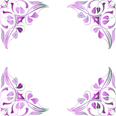 Floral Frame Purple - Purple Floral Frame Png (400x400), Png Download